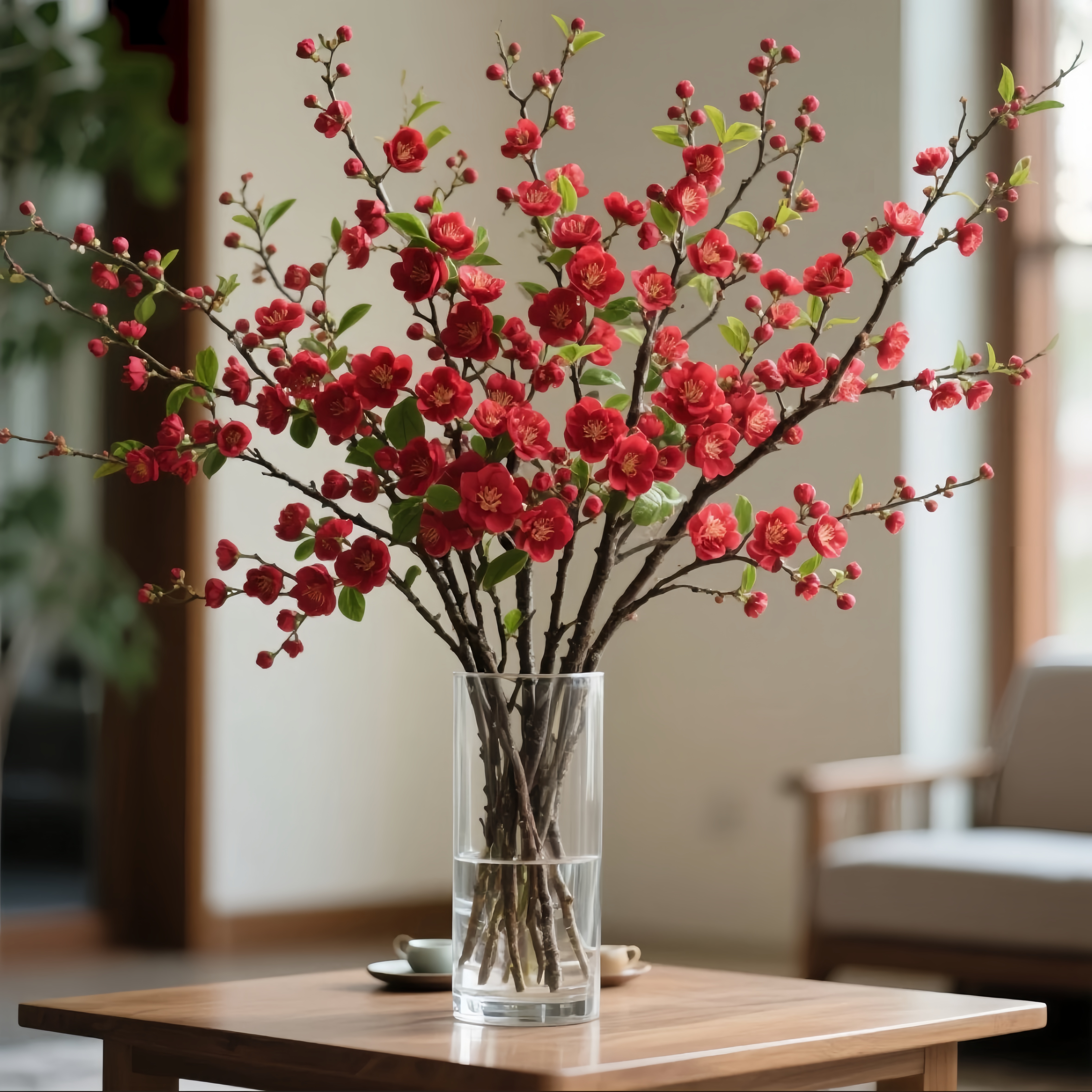 【水培梅花】鲜枝浓香型水培梅花枝红梅带花苞耐寒花卉绿植懒人好养