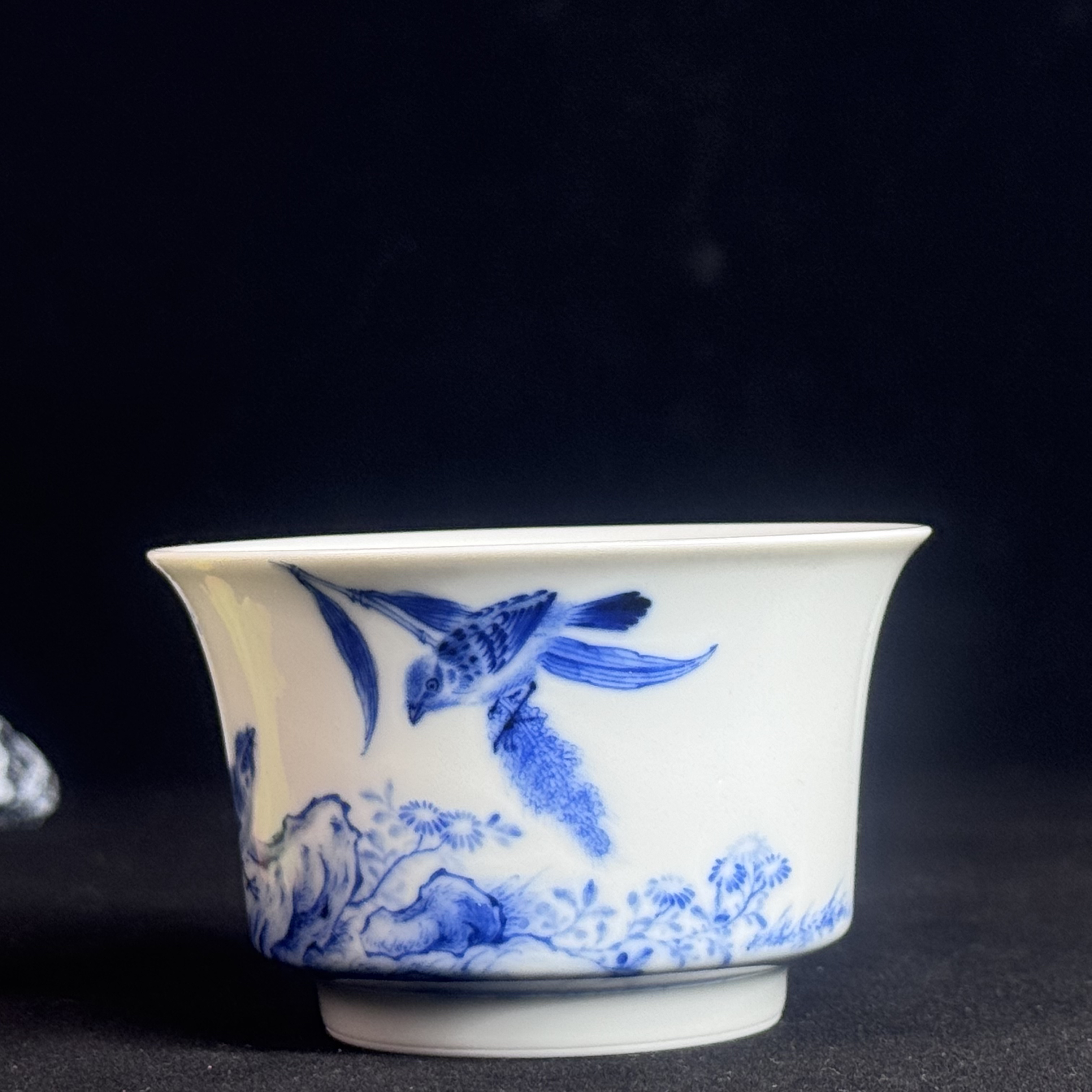 苍烟落照麻雀嬉戏主人杯