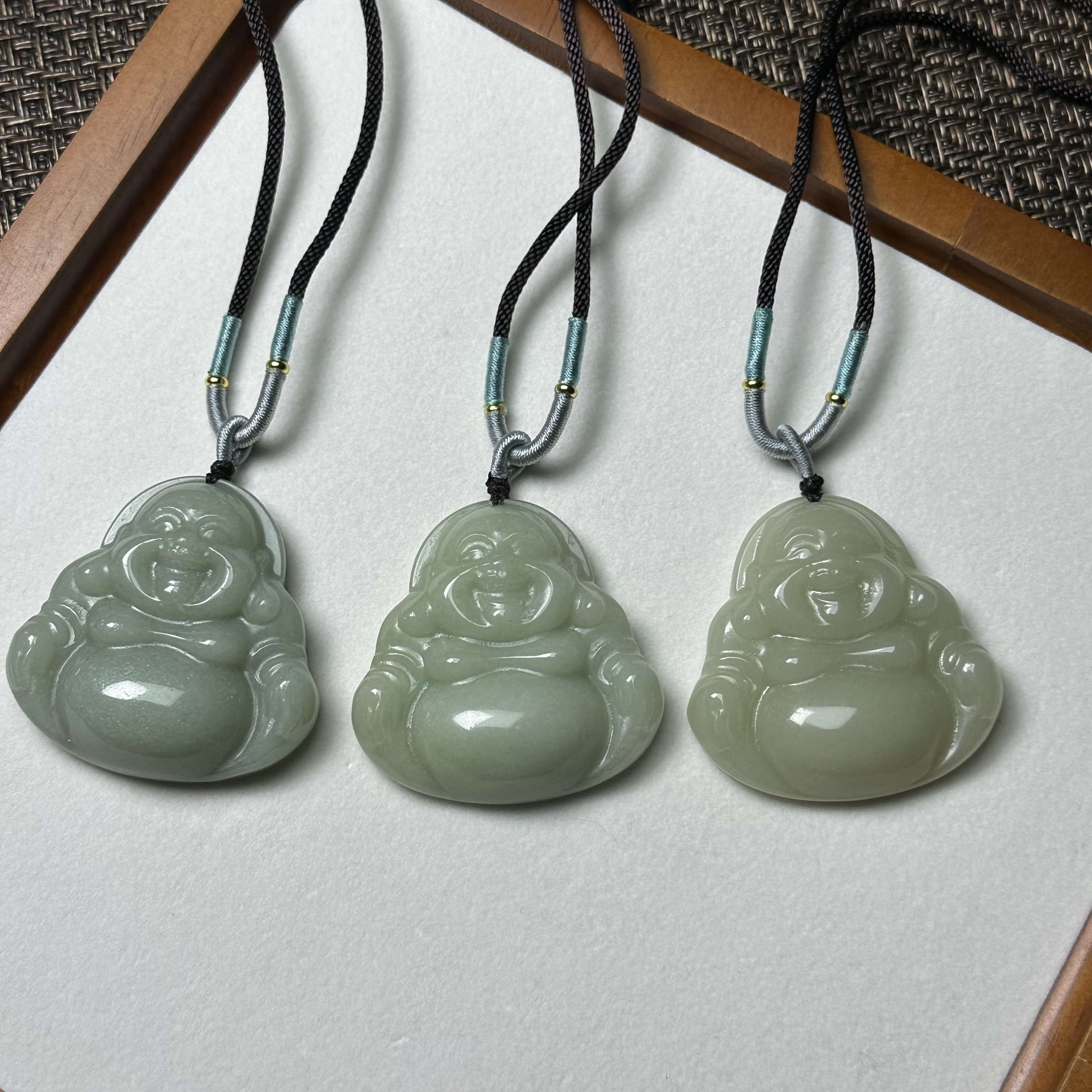 佘太翠大肚佛挂件石英质玉佛公吊坠（多样性发货拍一发一)45X43mm