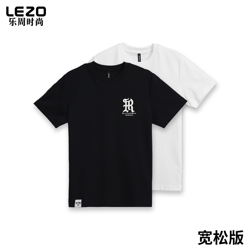 LEZO乐周时尚男装短袖圆领T恤L25234259