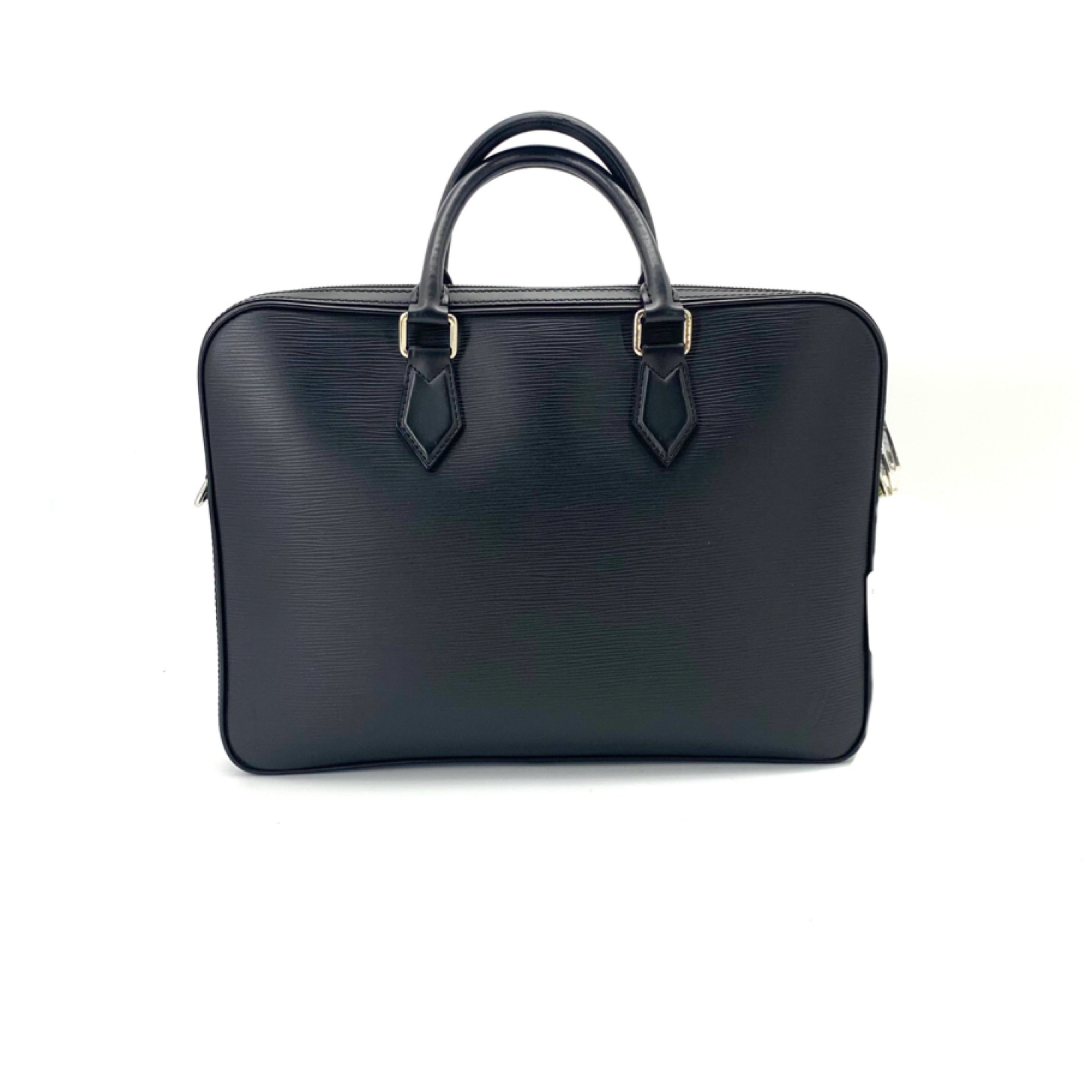 99新 LouisVuitton/路易威登 黑色全皮水波纹公文包 尺寸36/27