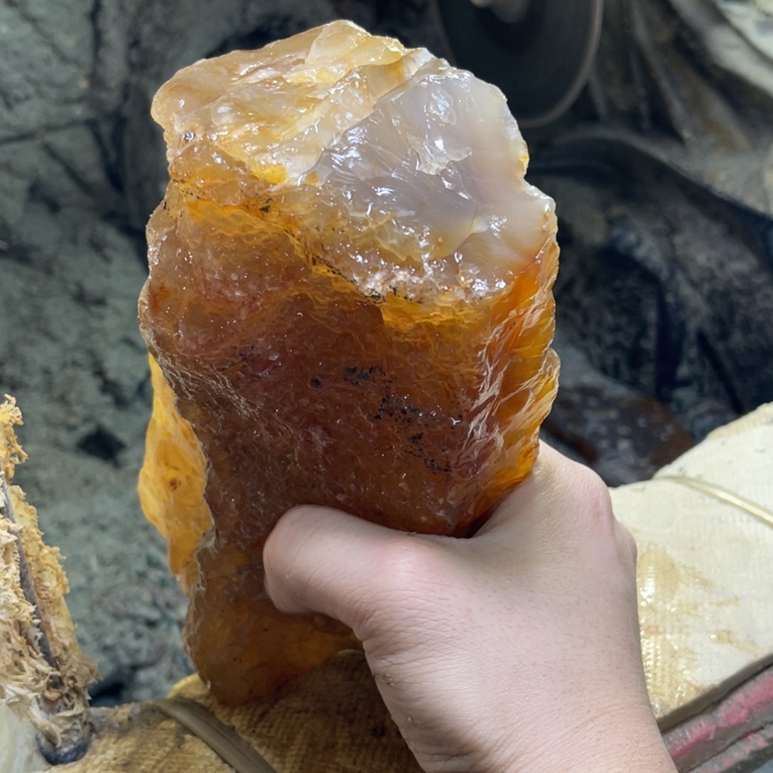 大***妈定制玛瑙天然玛瑙手镯原石