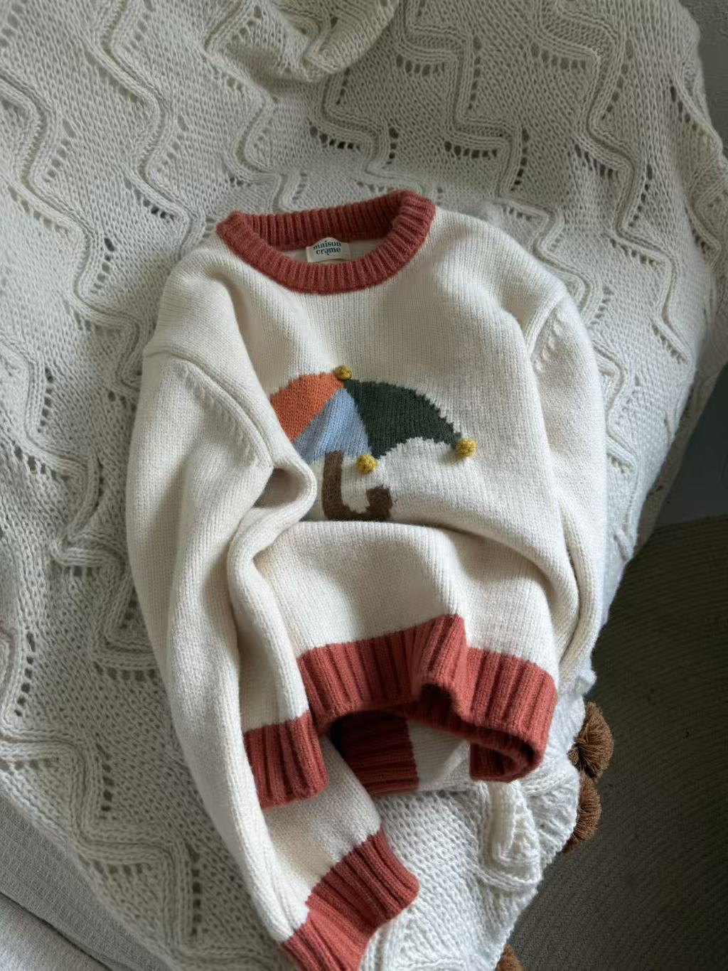 韩代.路一原创设计  小雨伞  手工毛衣 L25120533