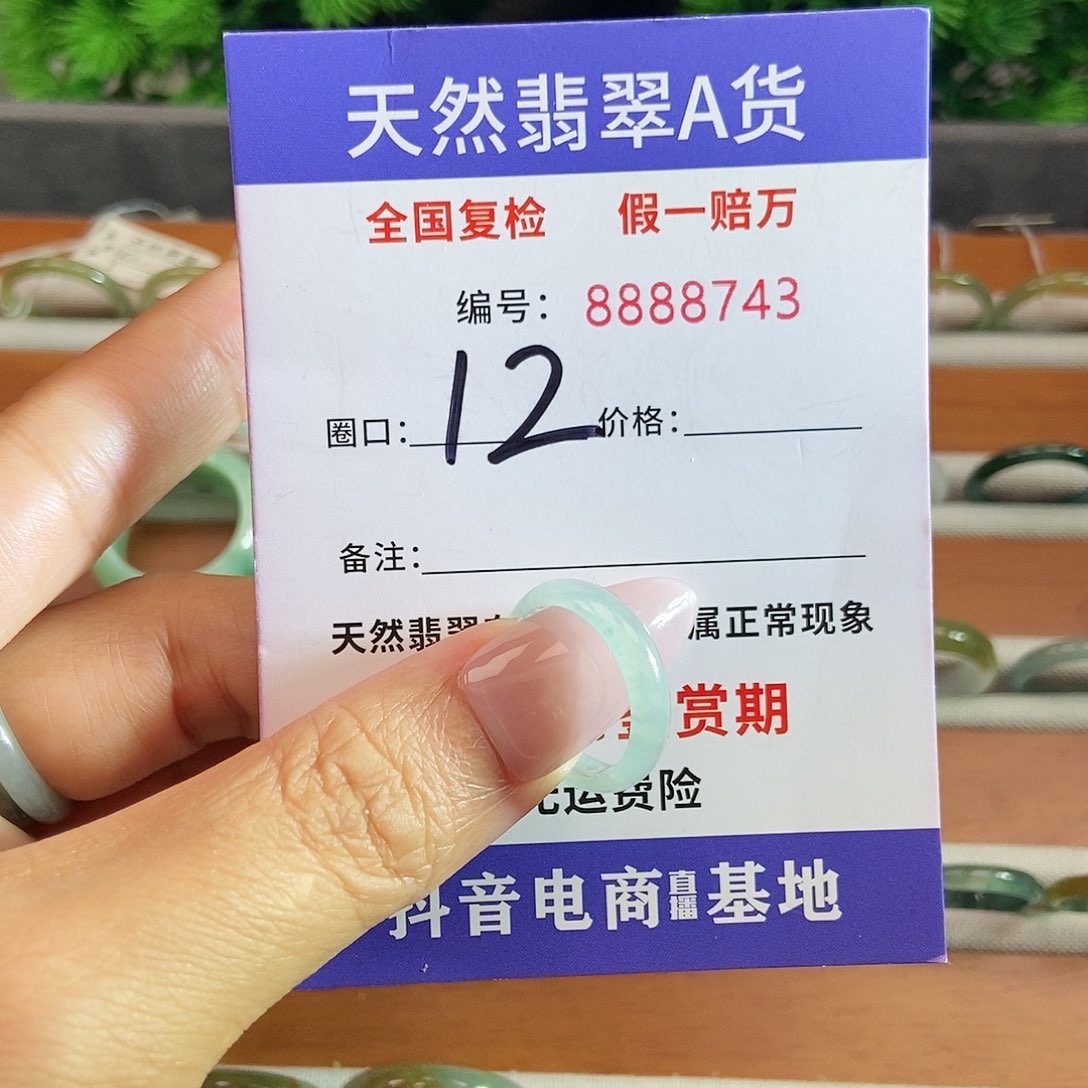 翡翠戒圈未镶嵌8743......