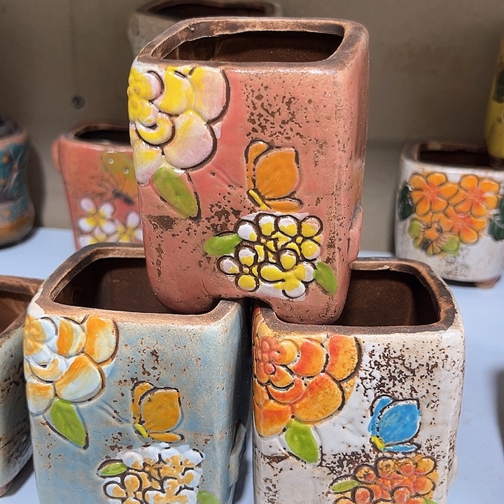 紫砂花盆粗陶材质多肉花盆