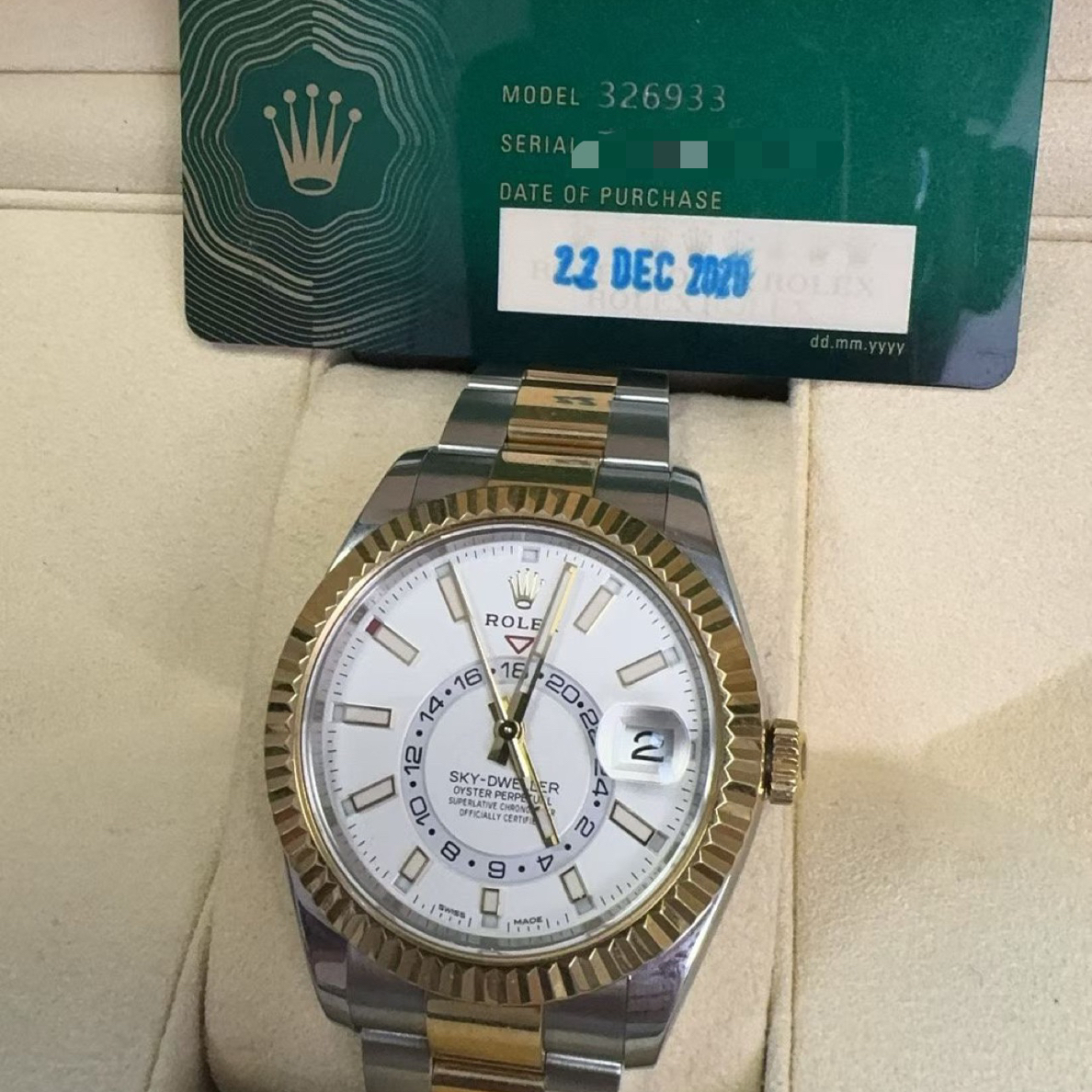 99新 Rolex/劳力士 深圳名典/ 326933-0009 /20全套z