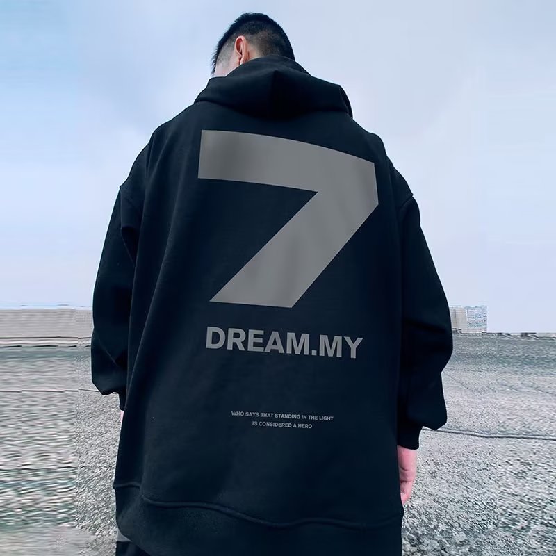 美式2023年开衫外套连帽卫衣男大码秋冬oversize休闲长袖情侣上衣