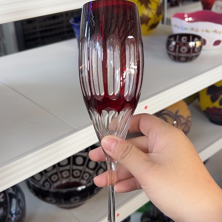 平底款水晶玻璃微瑕一个