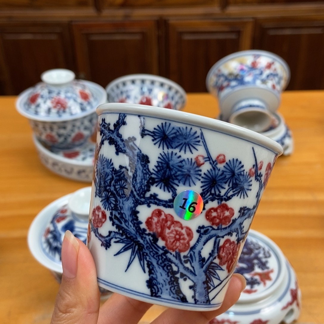 手绘现代茶具非古董