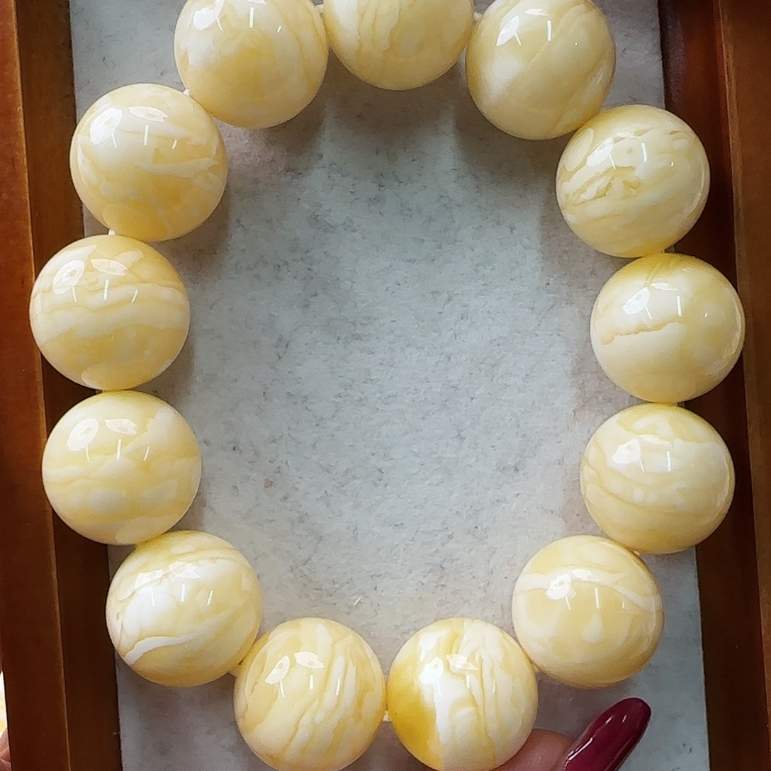 琥珀未镶嵌手链蜜蜡手串