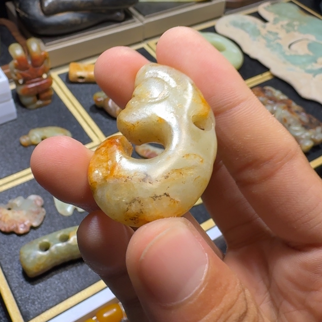 用***8玉玉摆件猪笼器形