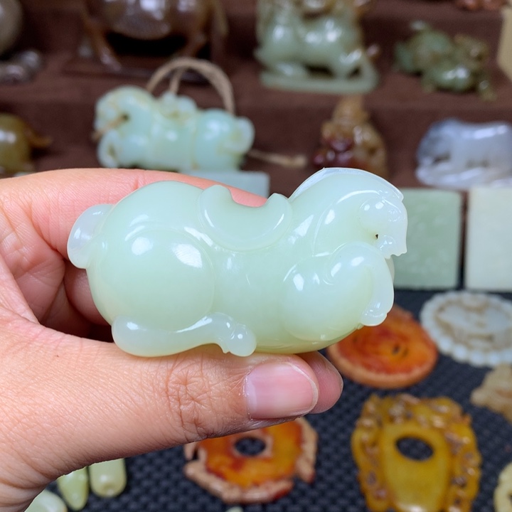 和田玉把件未镶嵌袁**李