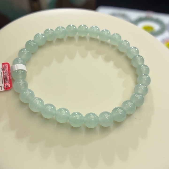 翡翠未镶嵌手链冰晴卡6.3