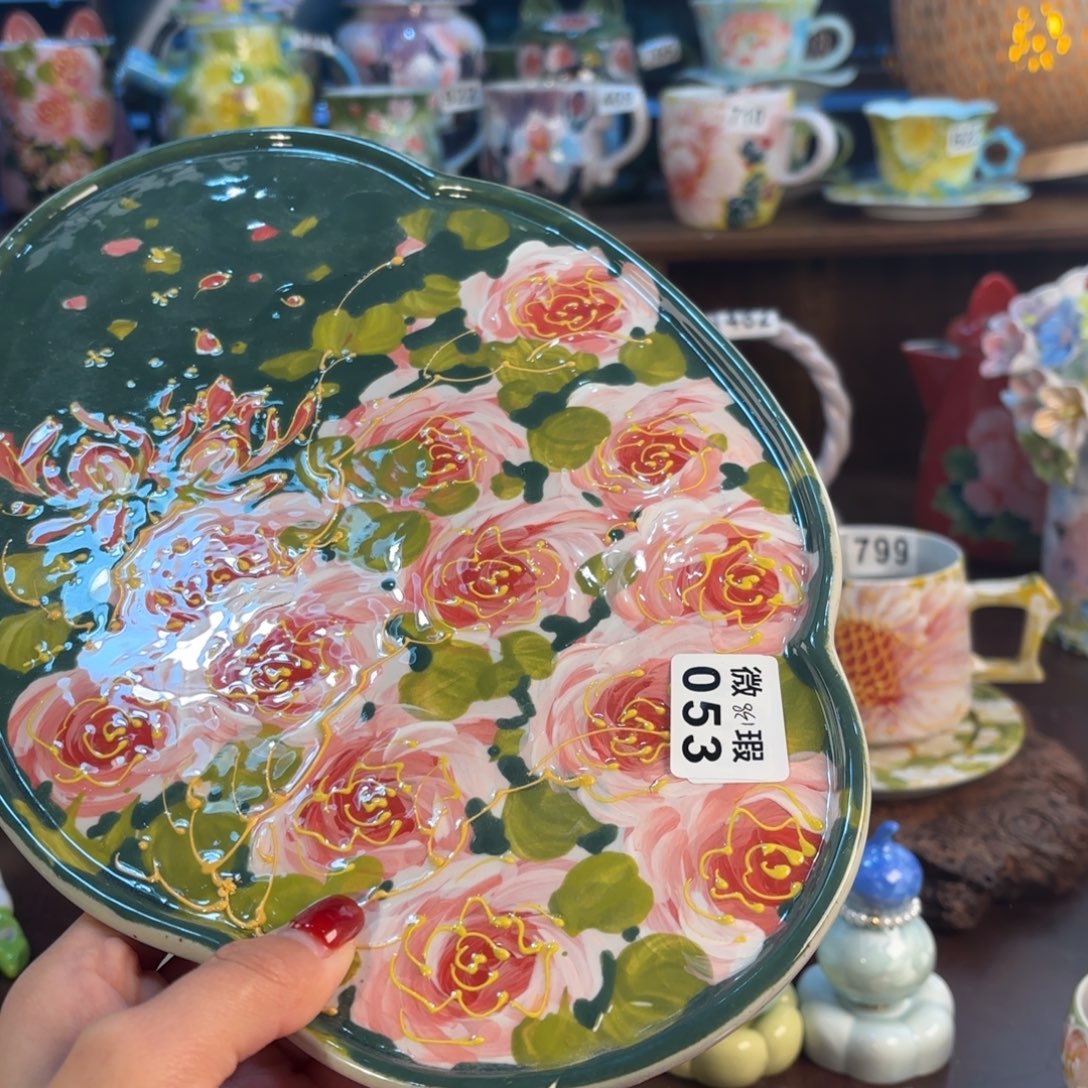 漫***漫景德镇手绘高温釉下彩陶瓷茶具