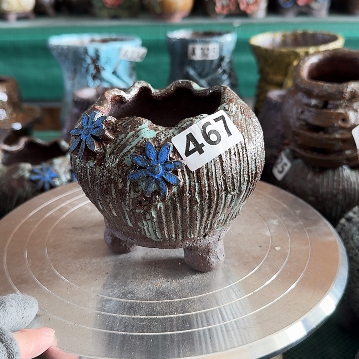 内口7高10粗陶手工