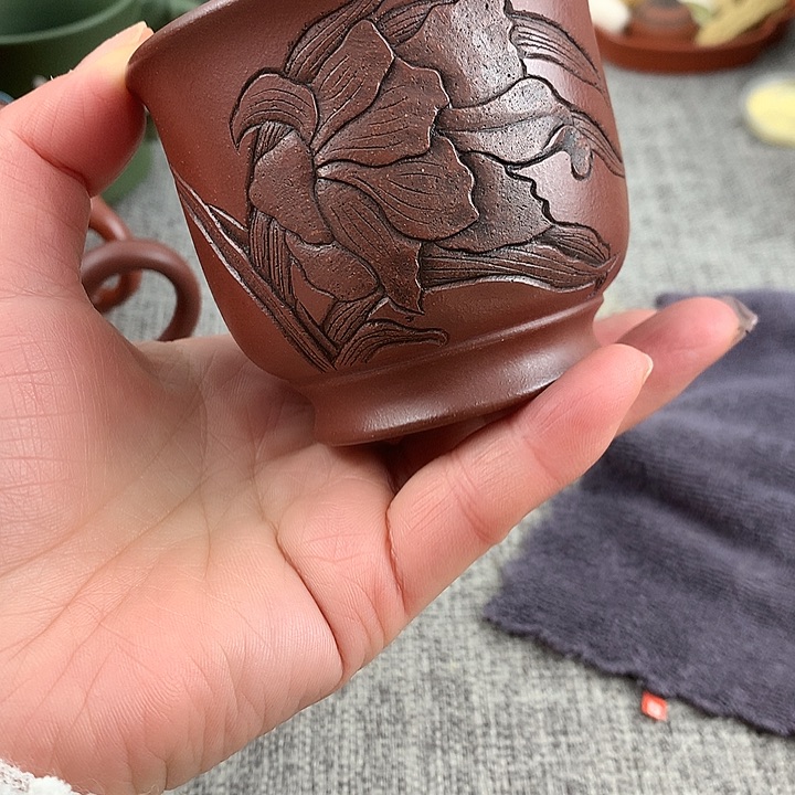 紫砂茶杯高端主人杯