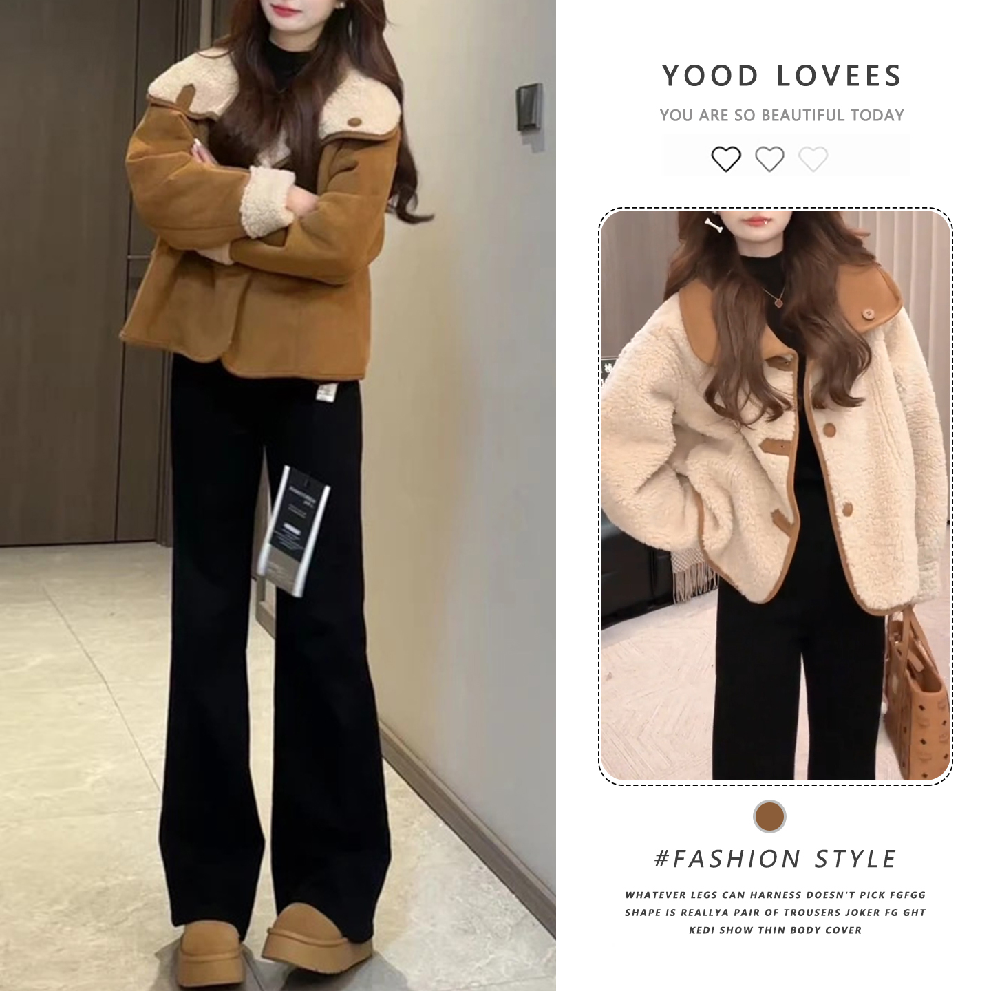 两面穿皮毛一体短外套女2025冬季新款时尚减龄翻领小个子毛毛上衣