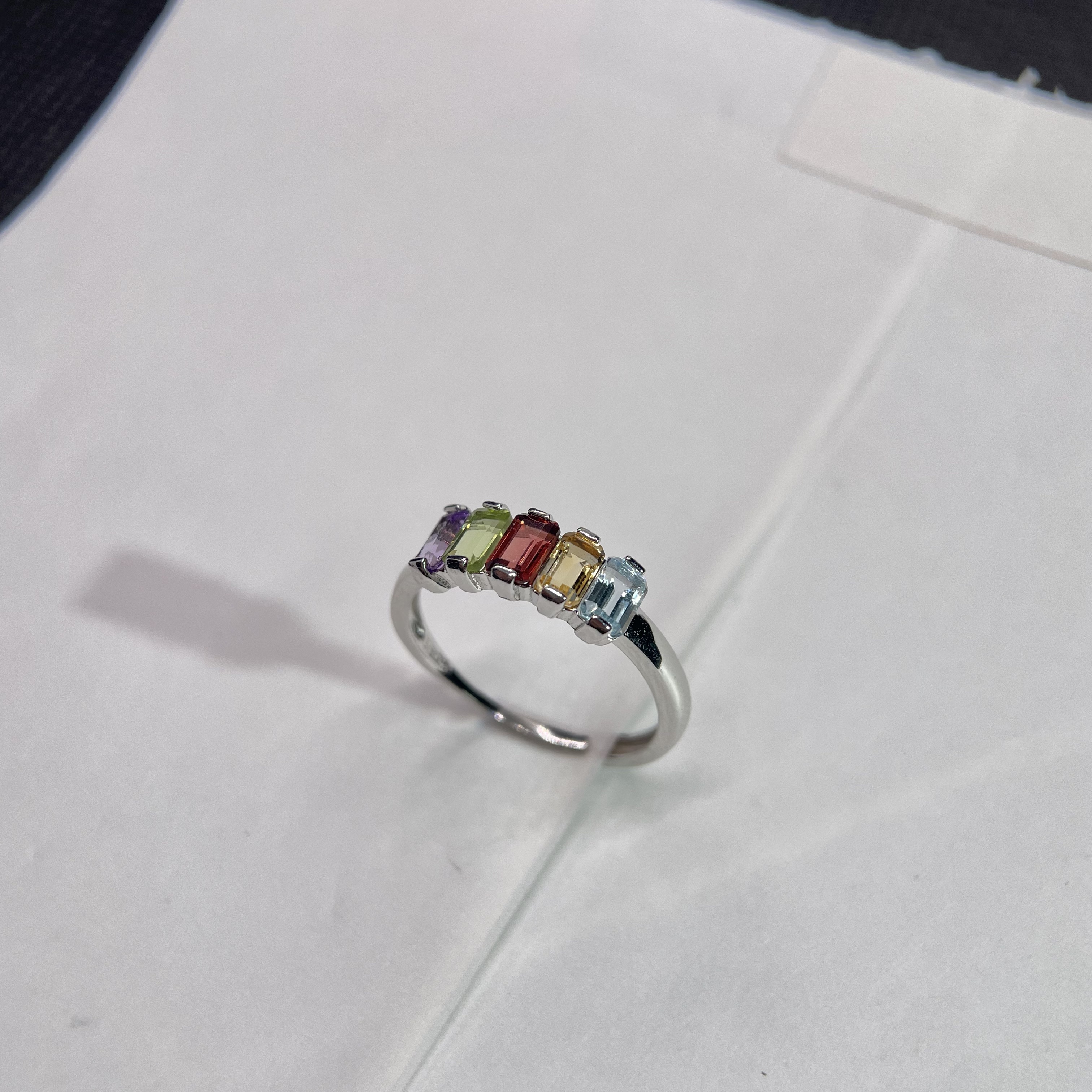 多宝戒指s925紫水晶石榴石橄榄石托帕石 KT25070210