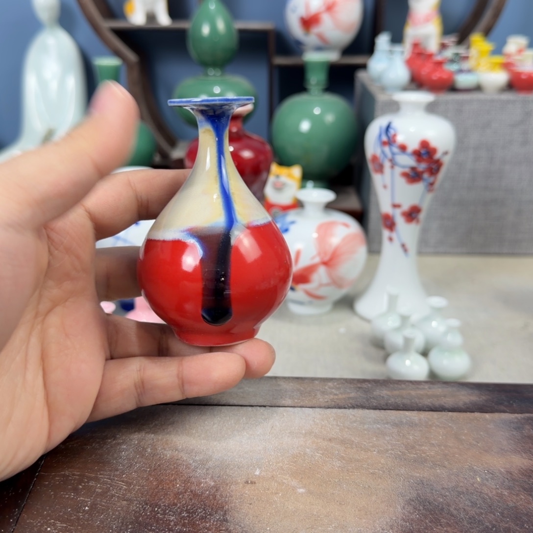 陶瓷手工小花器摆件