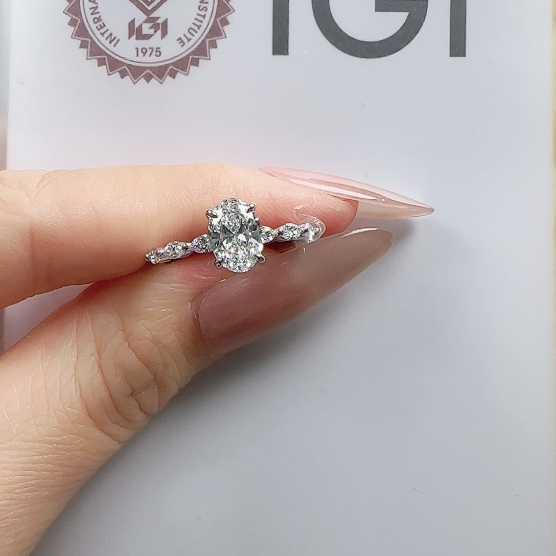 实验室培育钻石18K金镶嵌?****) 1卡evv2定制定做