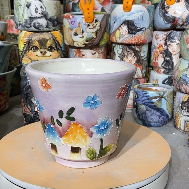 红陶景德镇艺术手绘作品