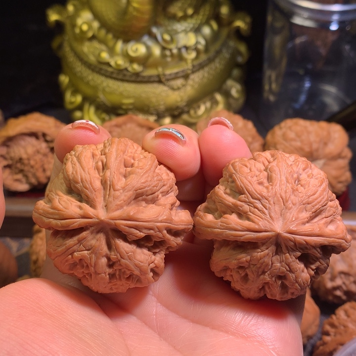 花***落文玩核桃吊坠44尺全品粗筋