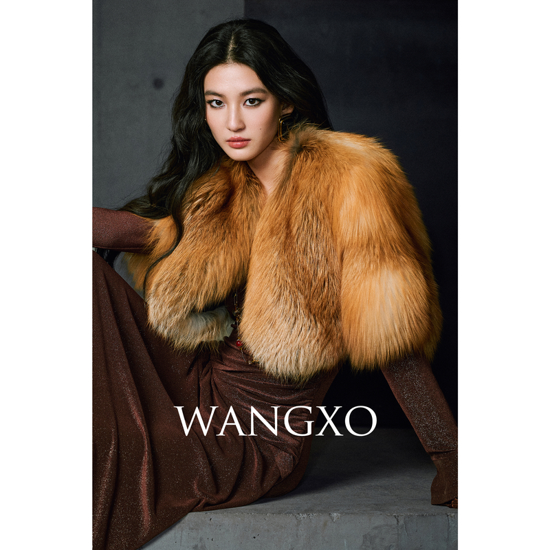 WANGXO 红狐千金风皮草外套 2531517W