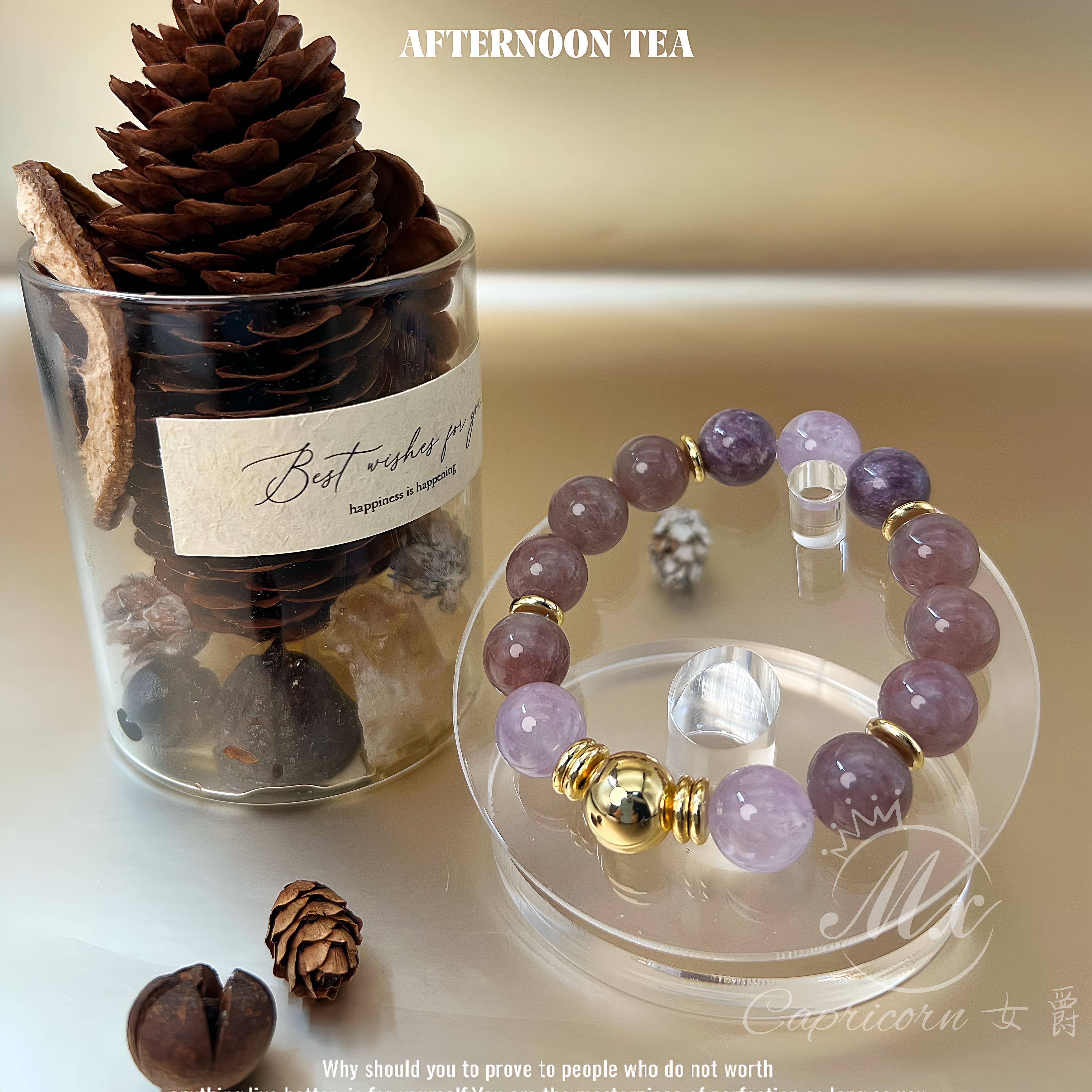 专属【女爵】紫马粉薰衣草紫轻奢手链【紫苑雾薰】D28