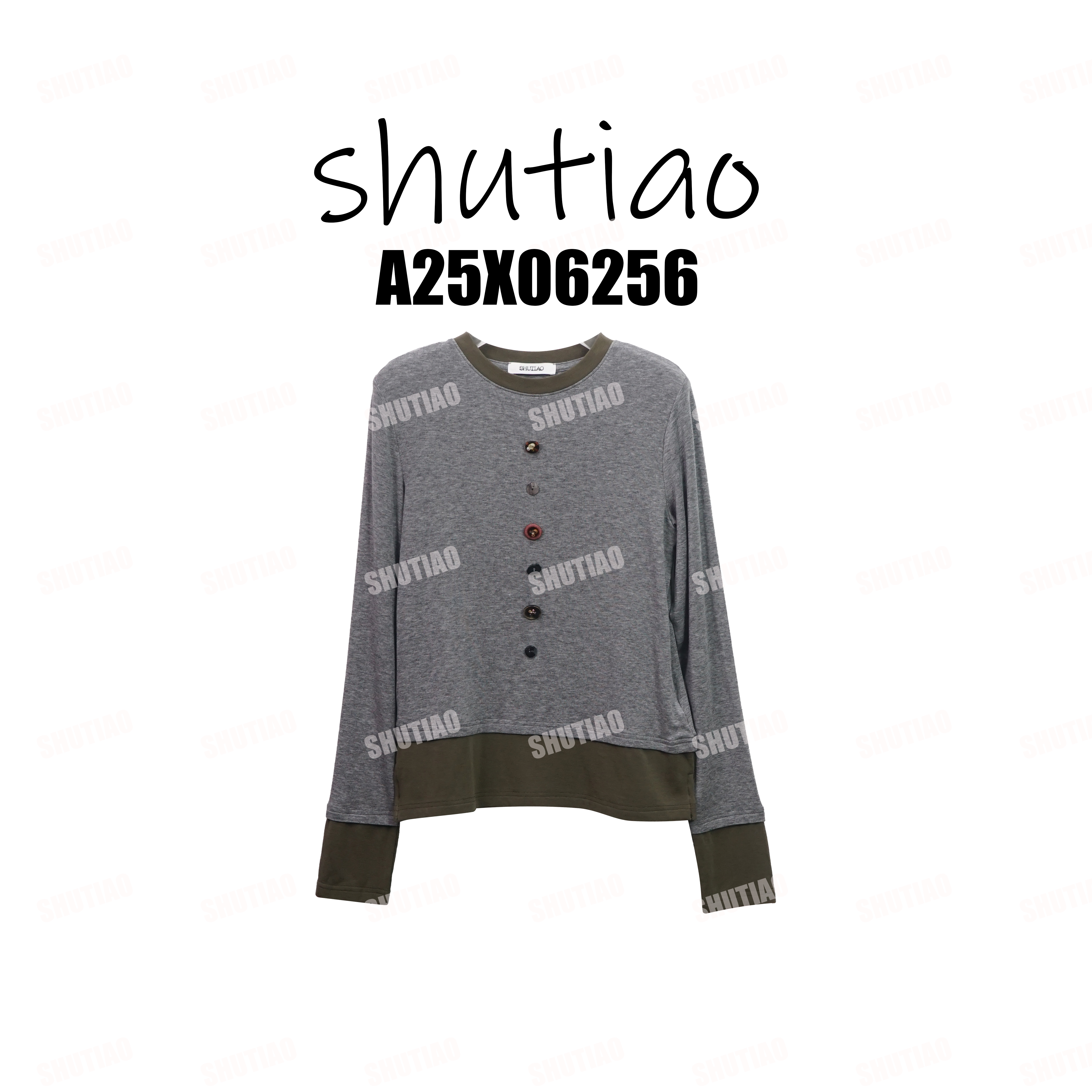 【SHUTIAO】2025冬季：新款小众设计款T恤A25X06256