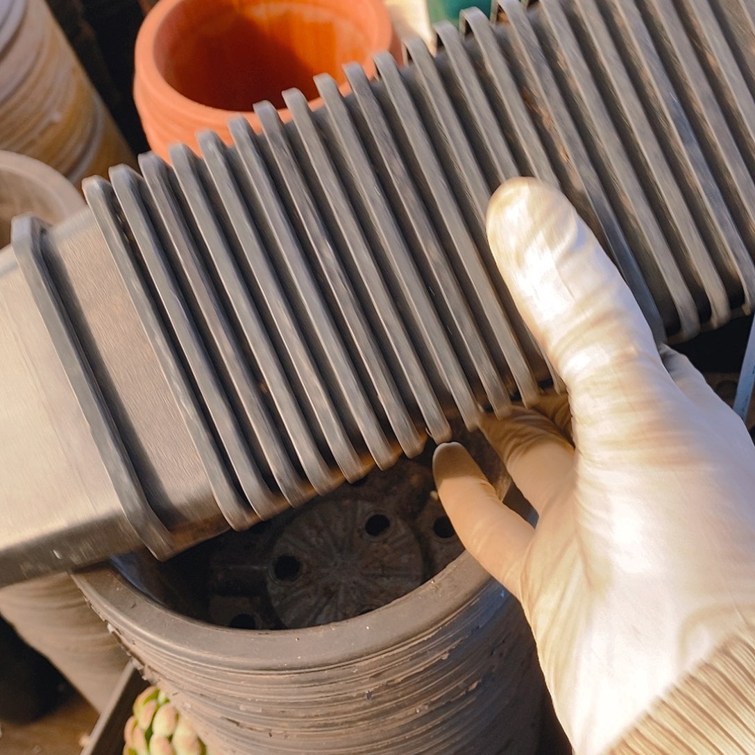 塑料旧9公分黑方盆40个