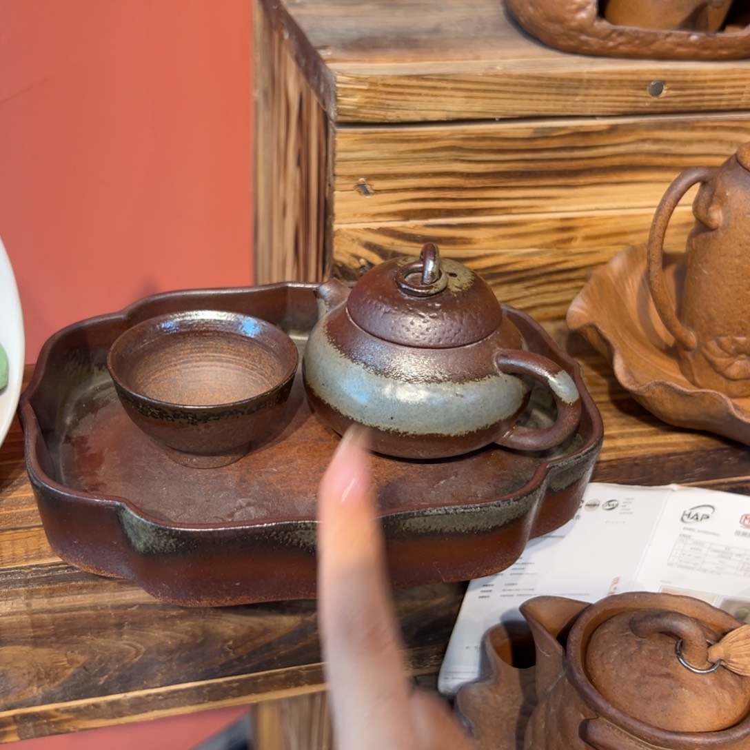 裸烧老岩泥原矿茶具