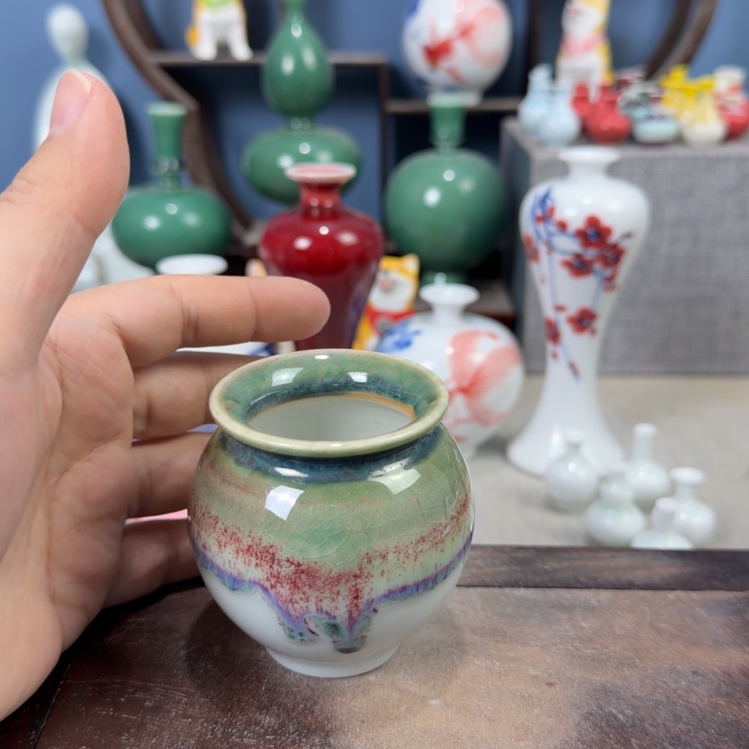 陶瓷手工小花器摆件