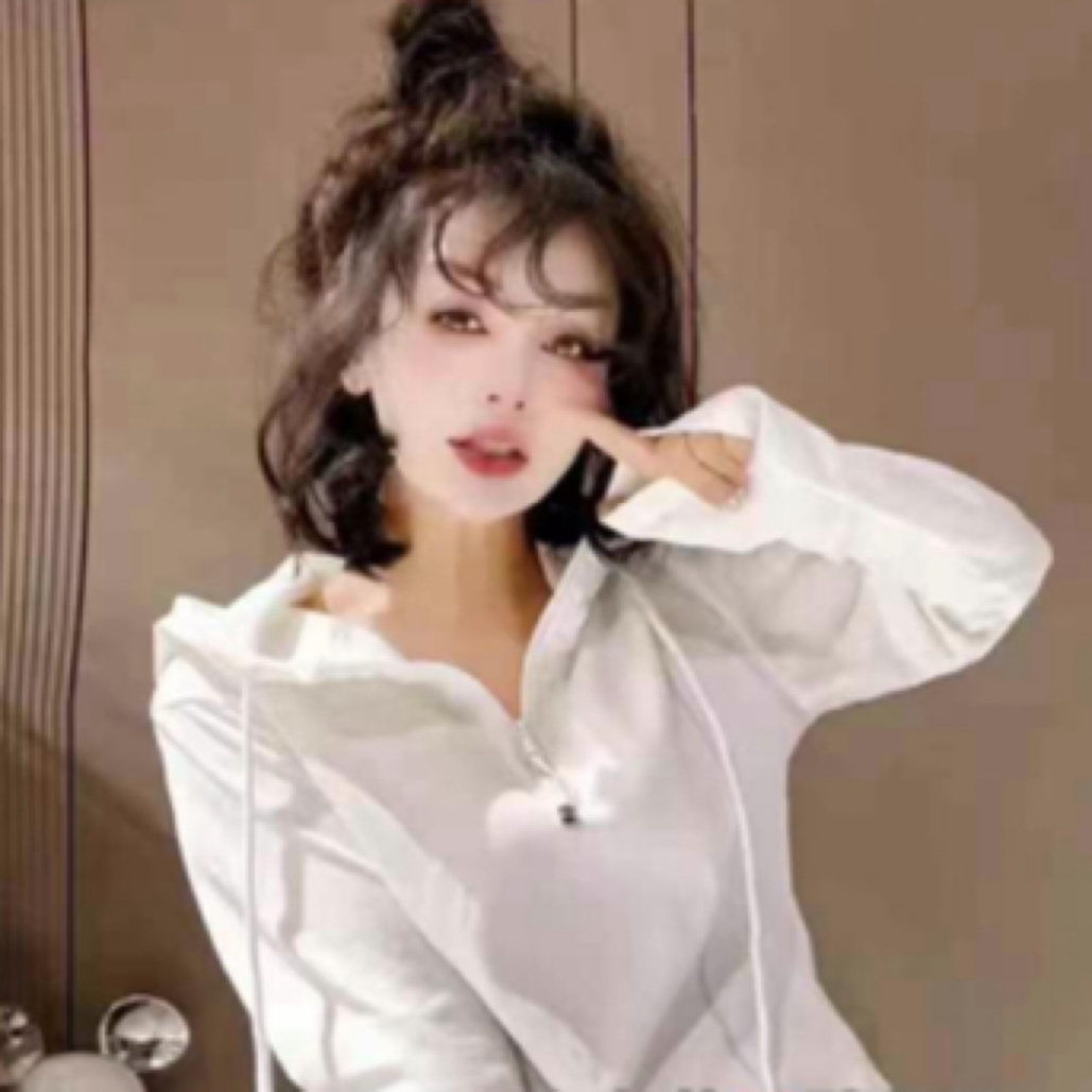 大漂亮短款2025拉链新款连帽抽绳欧货卫衣上衣