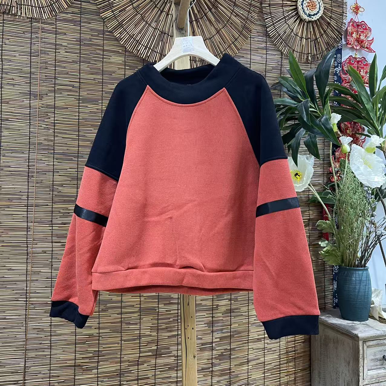 19334新款秋冬加绒休闲减龄休闲套装