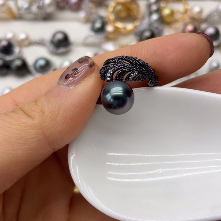 海水珍珠戒指银S925镶嵌