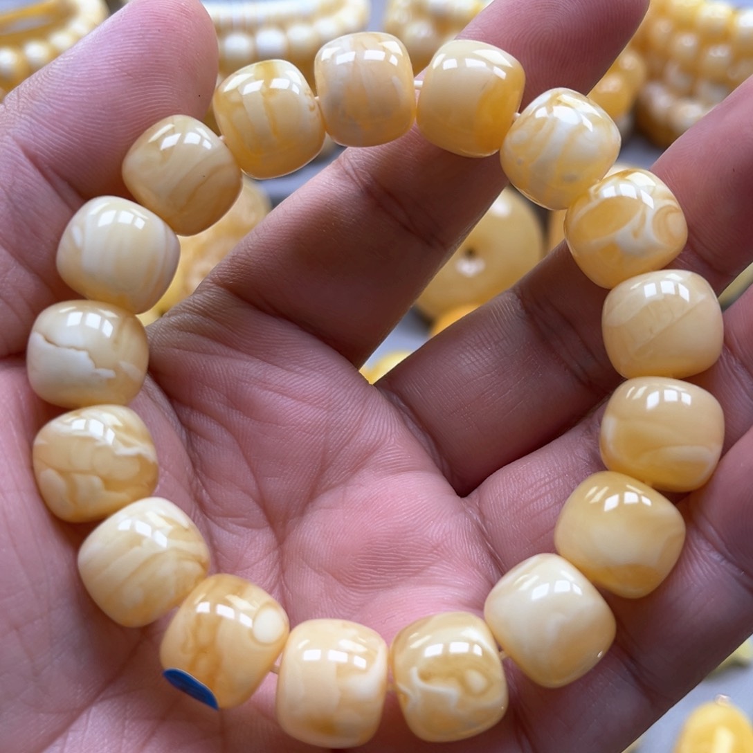 琥珀手链未镶嵌孙**眼手串