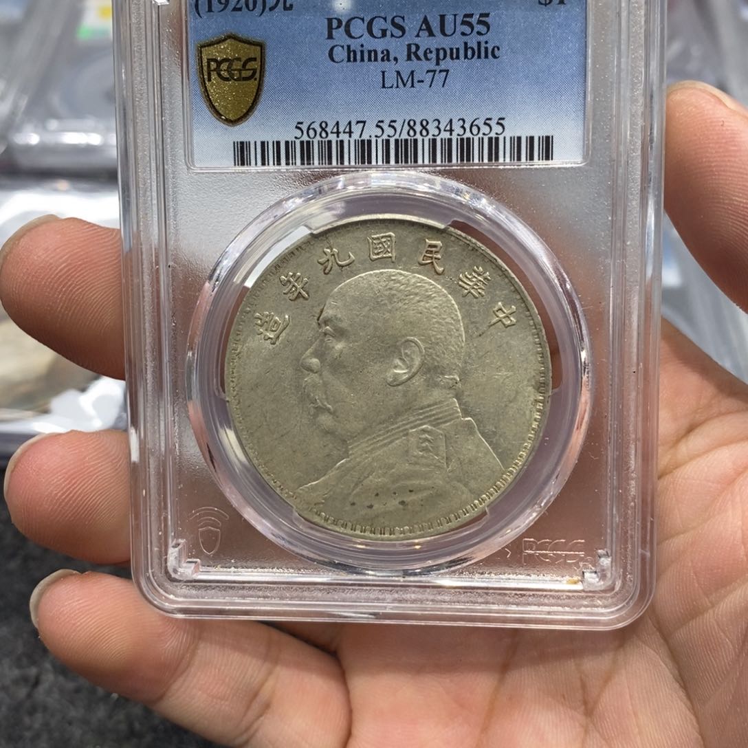 银Pcgs55九粗大头3655
