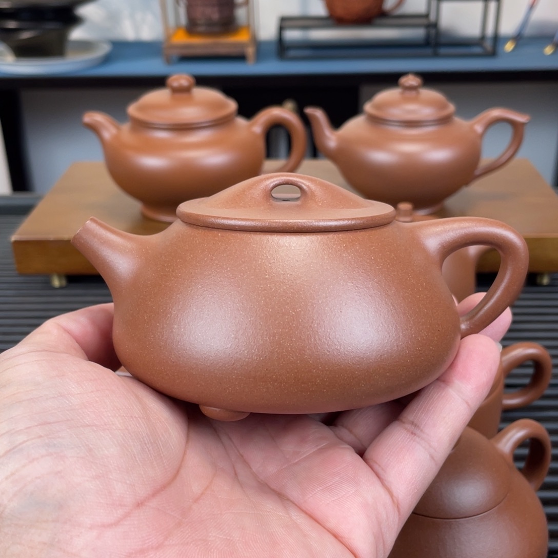 紫砂茶壶台西紫泥景舟石瓢230cc