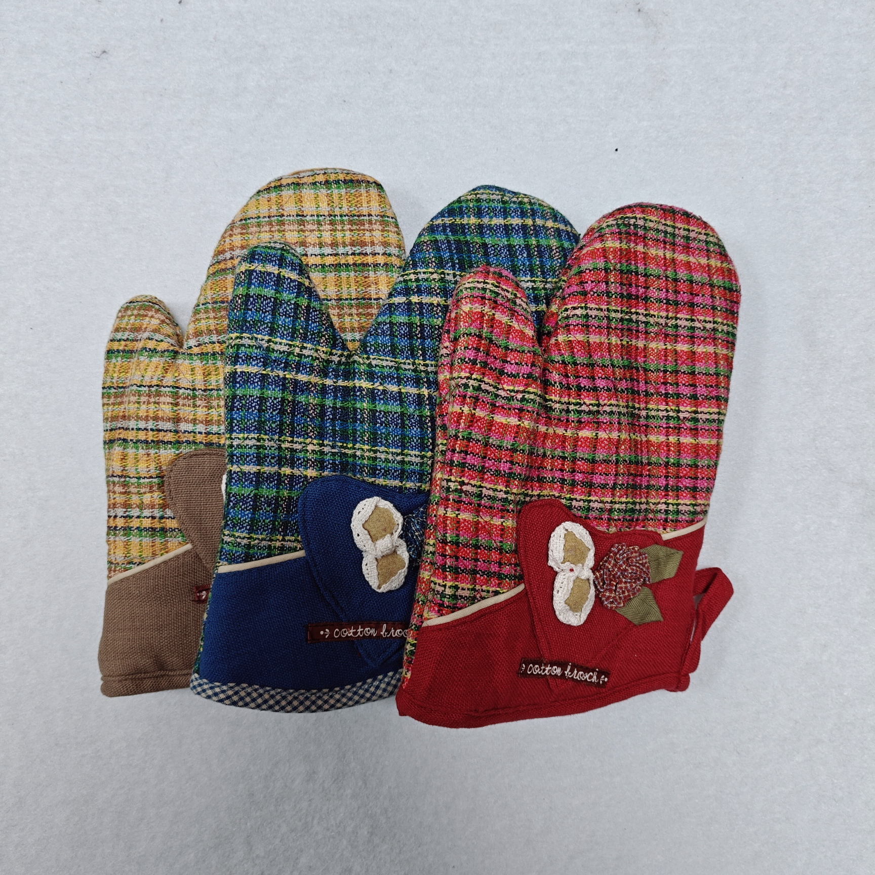 两只装加厚隔热微波炉手套02607创意厨房蛋糕烘培耐高温隔热手套