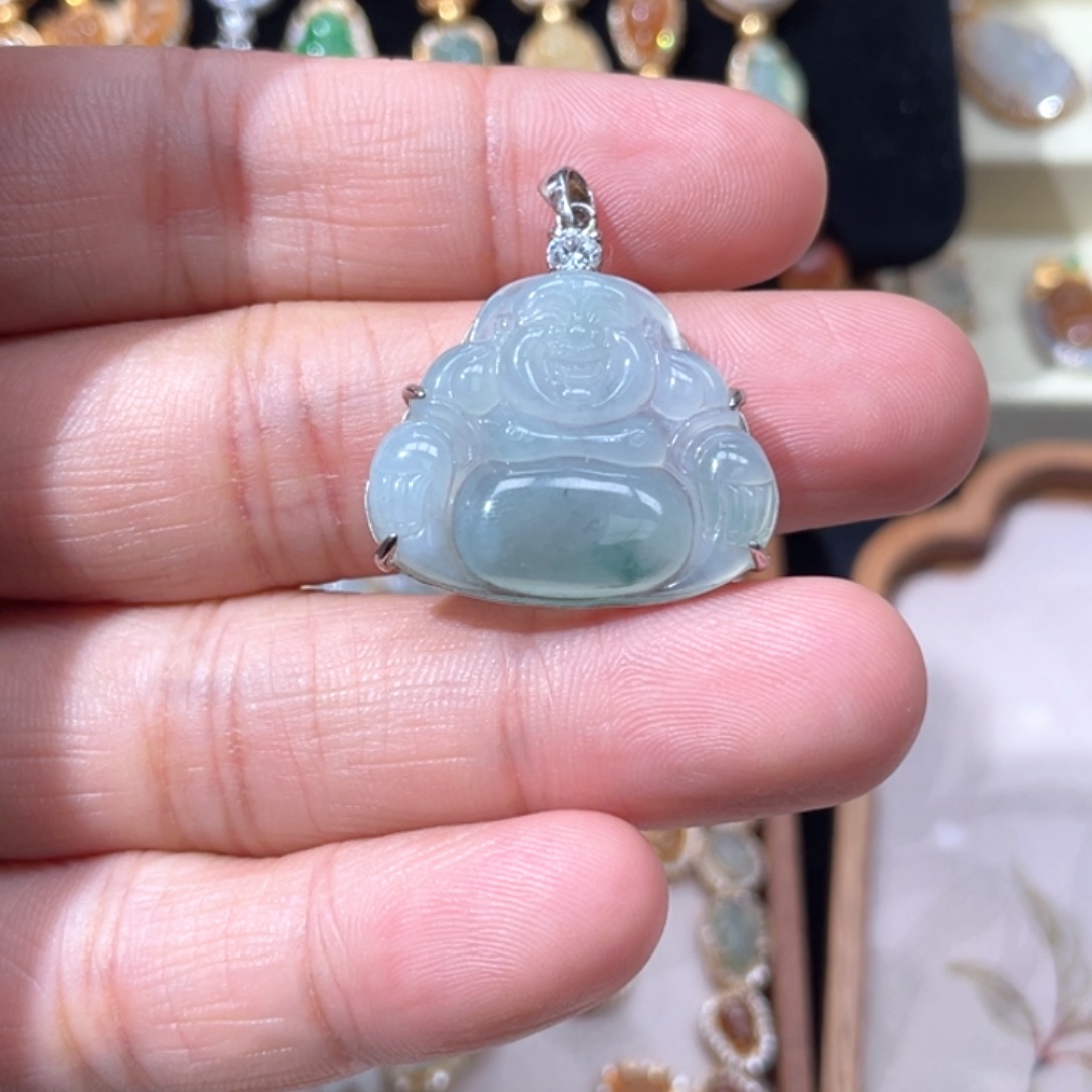 翡翠银S925镶嵌颈饰