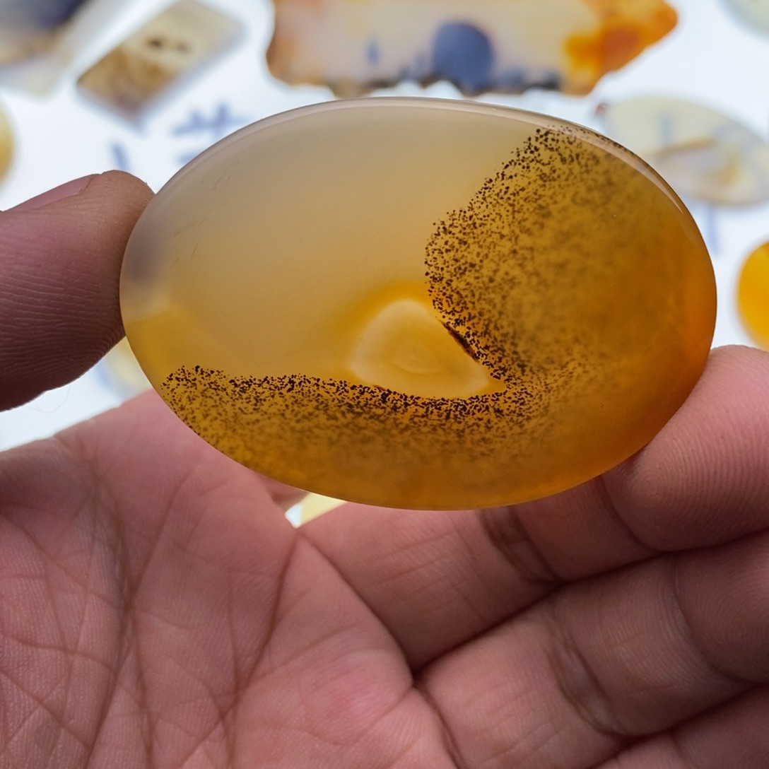 玛瑙/玉髓牌子足银镀金镶嵌