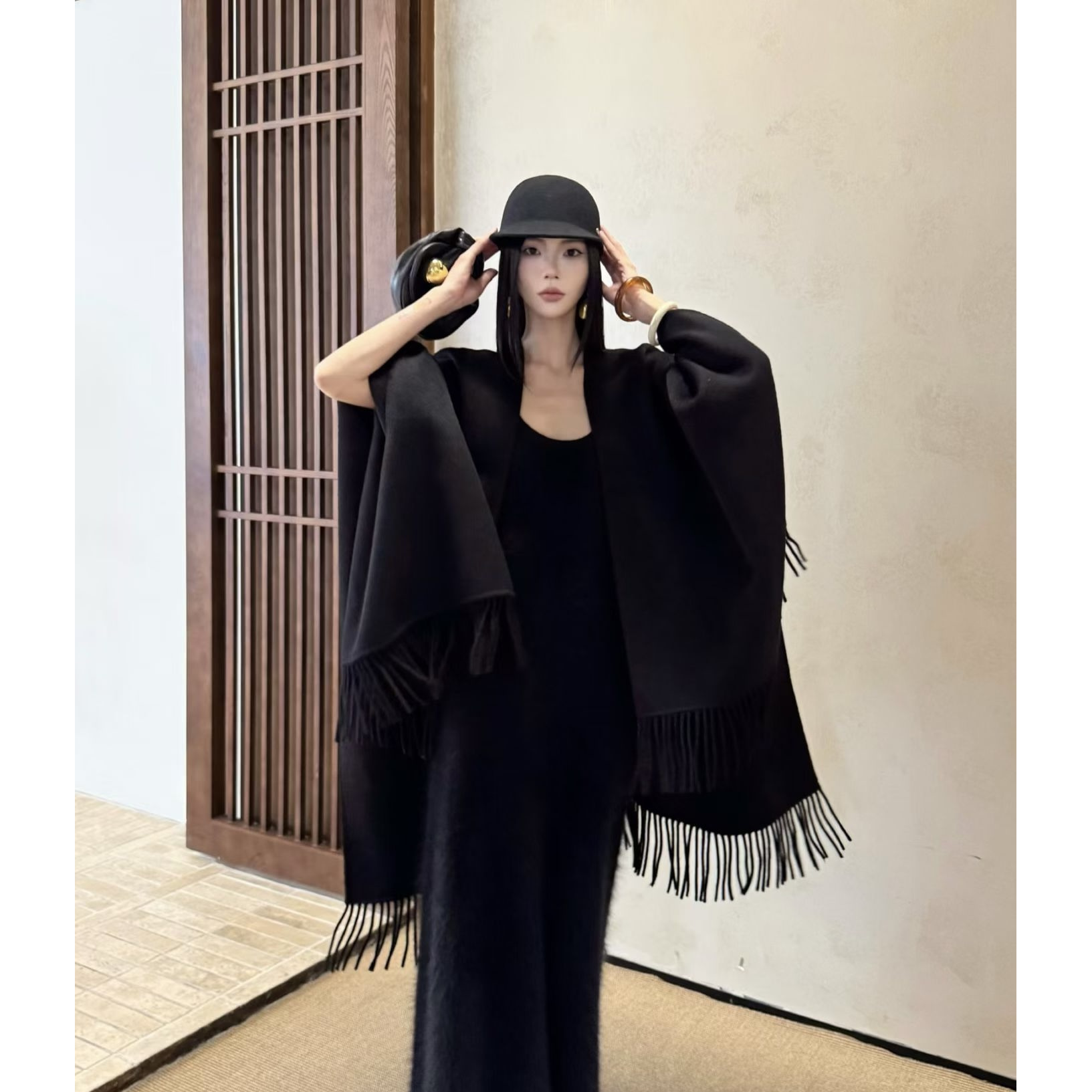 REVAN SUN -大骨架穿搭100%羊毛披肩258629