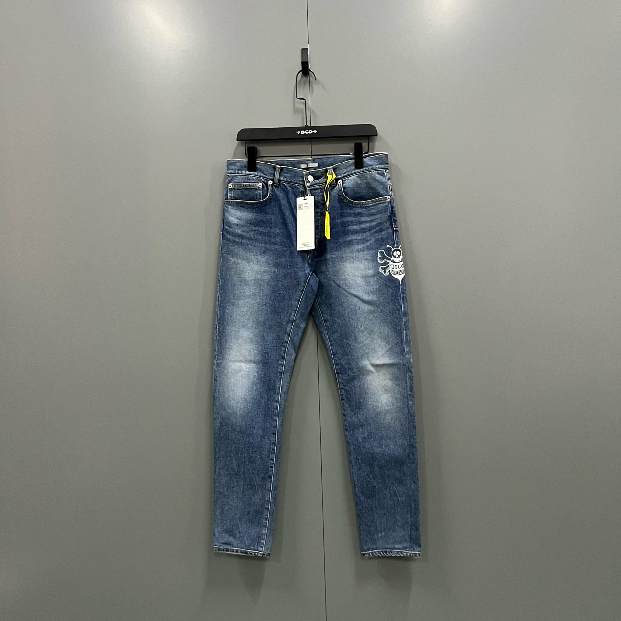 95新 DIOR/迪奥 （jp）121骷髅小蜜蜂刺绣牛仔裤 30码