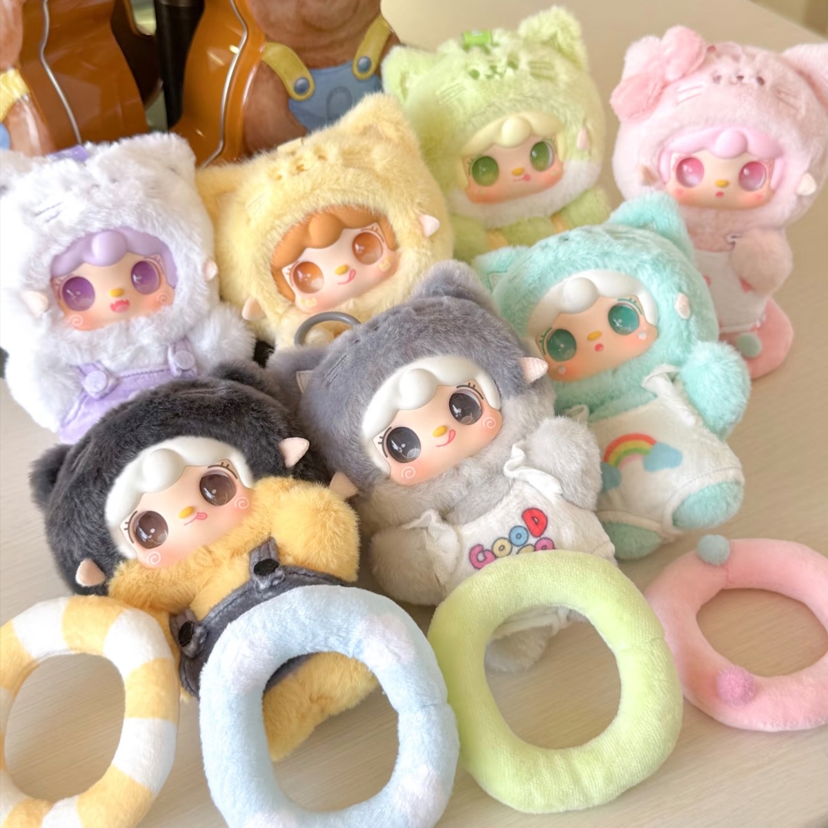 【弹幕选号】现货氧氧yooki喵喵夏日派对毛绒盲盒玩偶公仔包包挂件