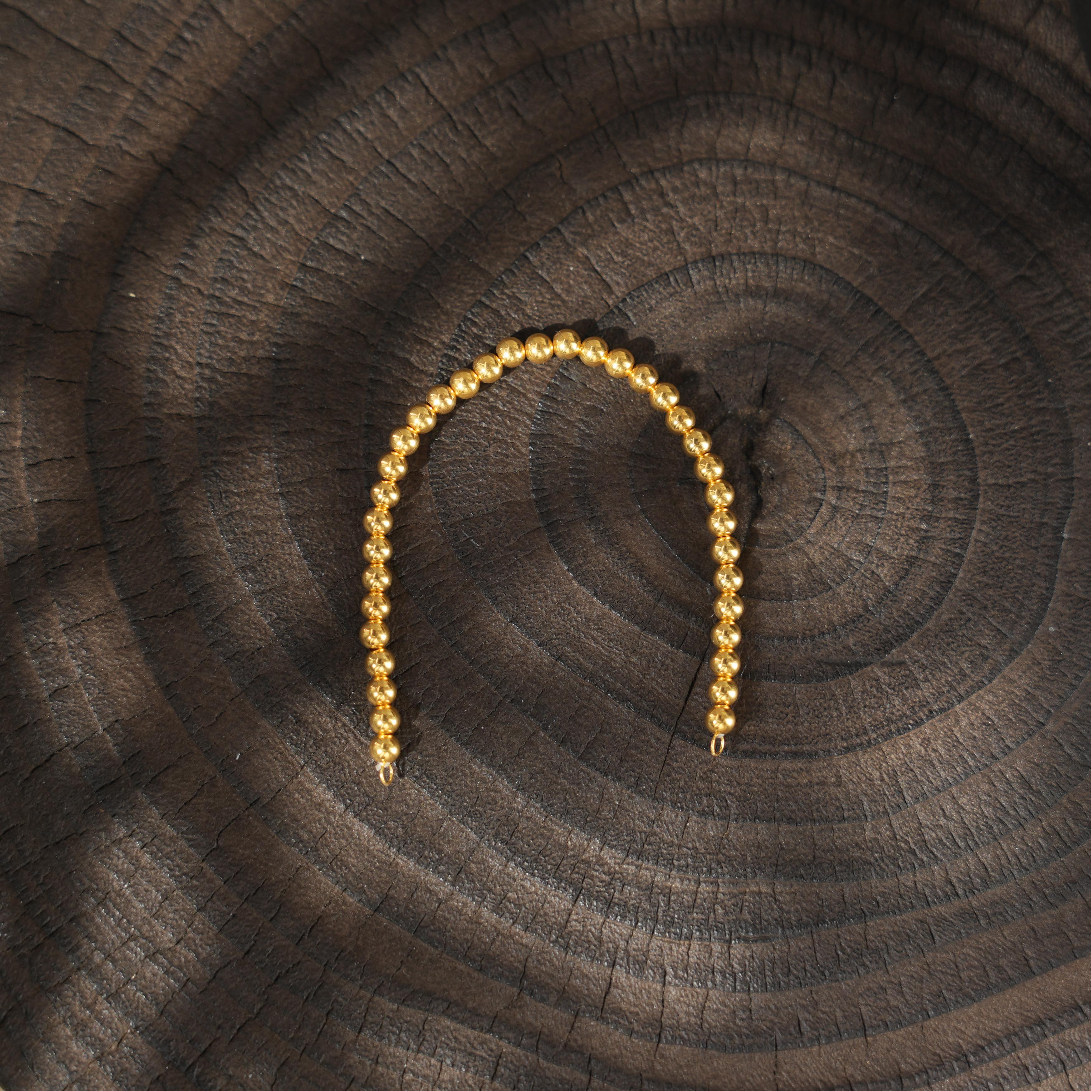 金珠双节棍-18K金手链（多样性发其一）