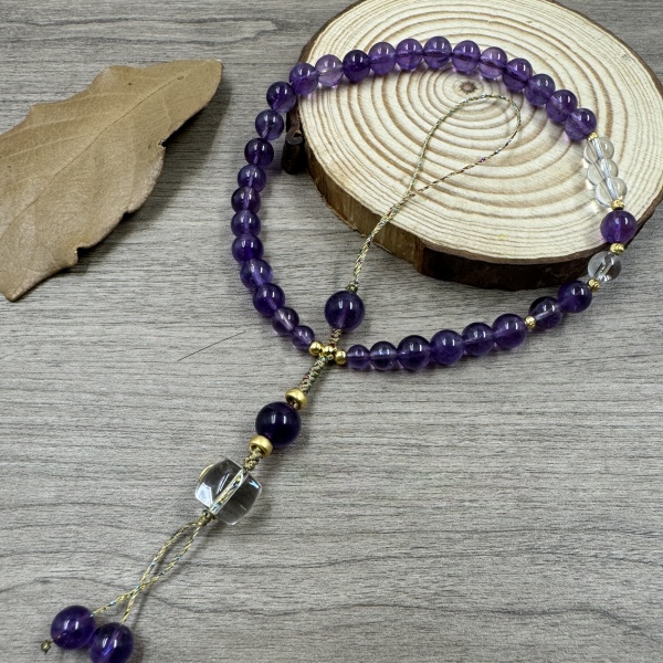 【万宸御品】紫水晶DIY设计款挂件6mm+