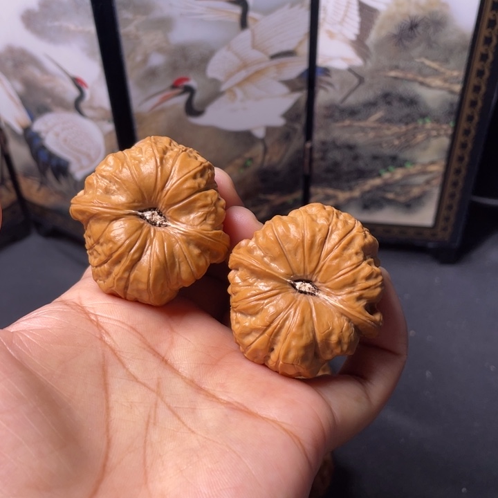 文玩核桃把件40南瓜墩