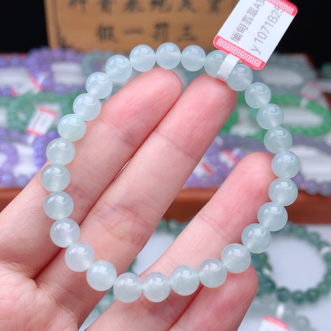 翡翠手链未镶嵌翡翠7mm