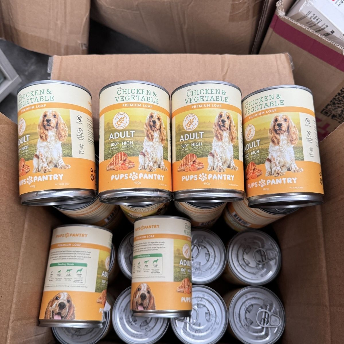 憨憨熊-益和出口澳大利亚狗罐头400g鸡肉蔬菜配方的成犬幼犬通用