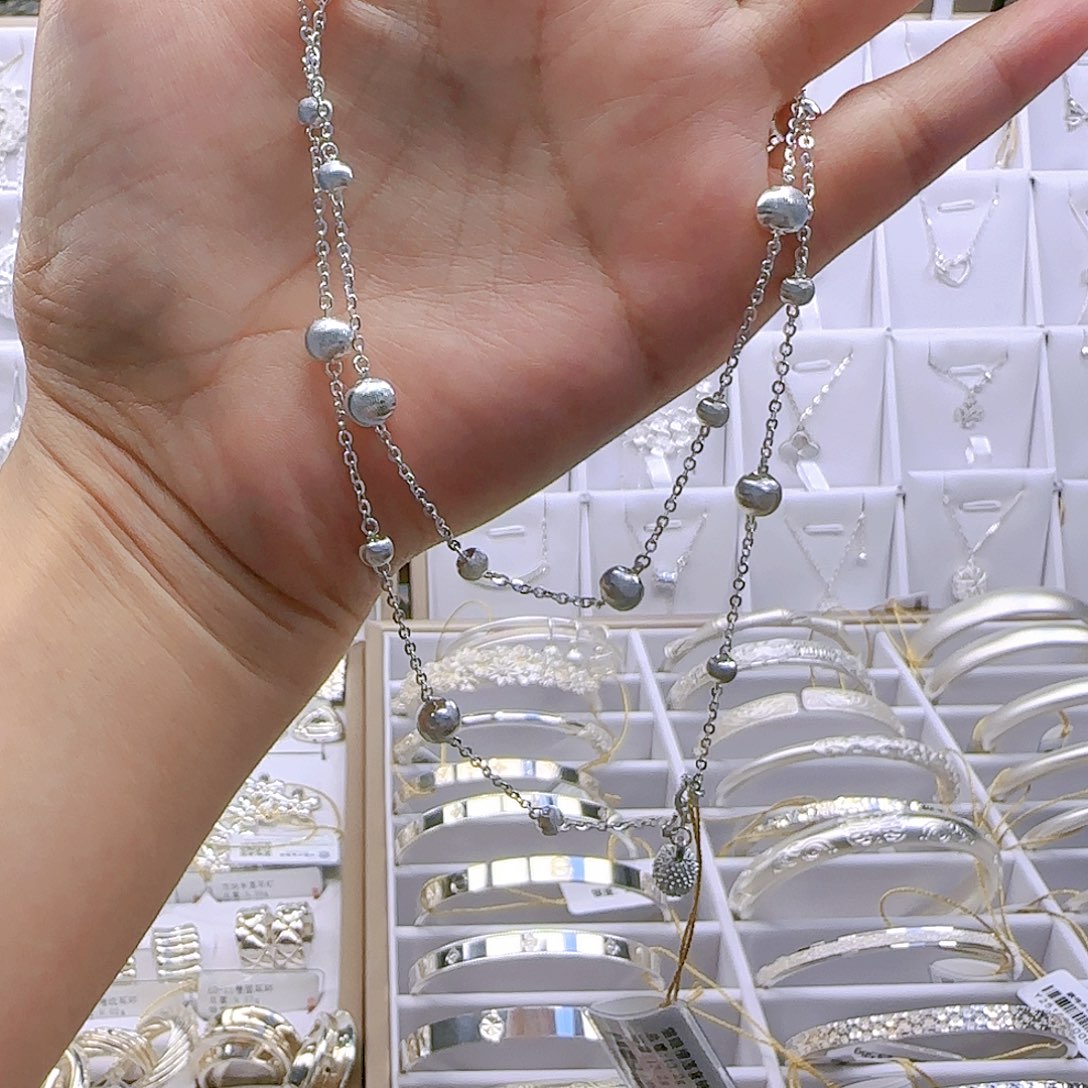 链子足银足银猫眼榴莲项链